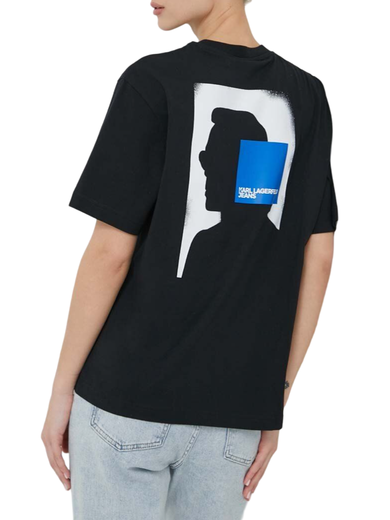 Karl Lagerfeld Jeans T-shirt manica corta con logo e stampa iconica nero 241J1707 JJ101 KARL LAGERFELD JEANS 