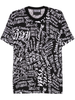Versace Jeans Couture T-shirt maniche corte con logo all over nero