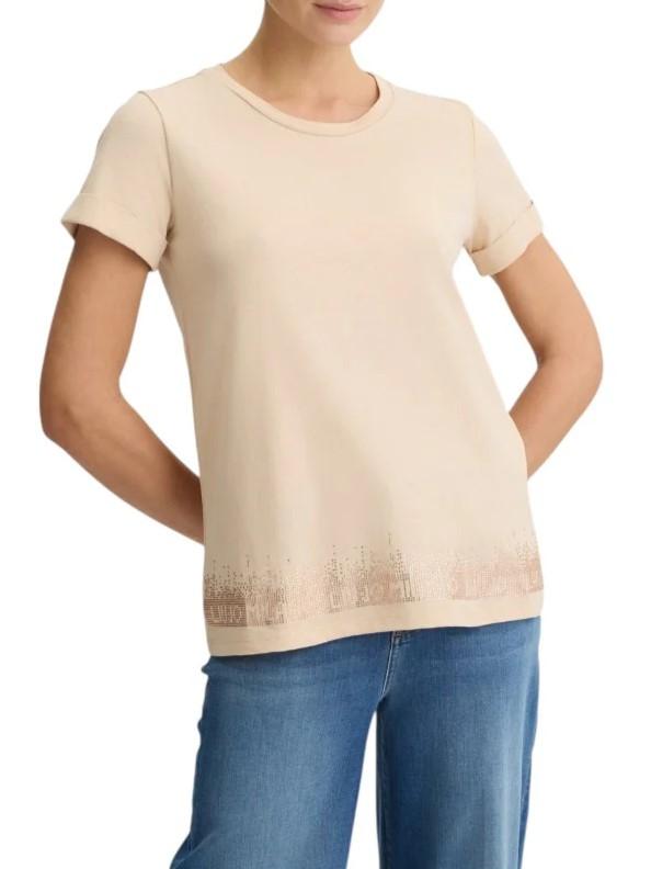 Liu Jo T-shirt maniche corte con logo strass rosa cipria TA5180JS923 M9250 LIU JO 