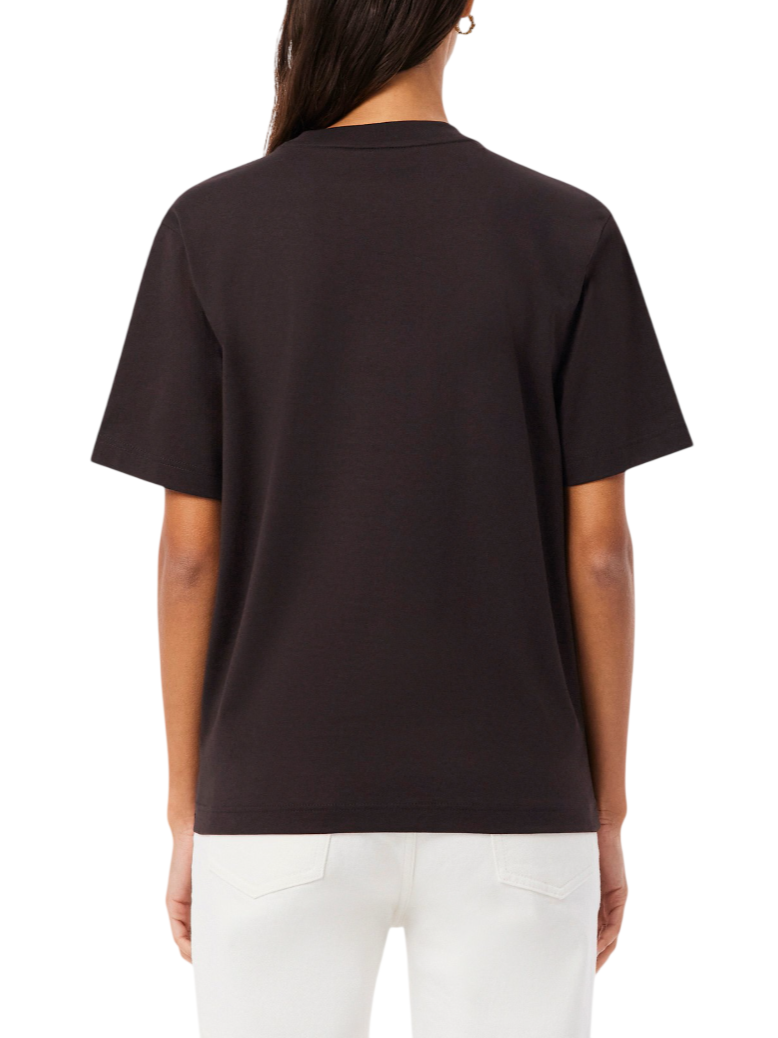 Lacoste T-shirt manica corta donna in jersey marrone TF7215 3LA LACOSTE 