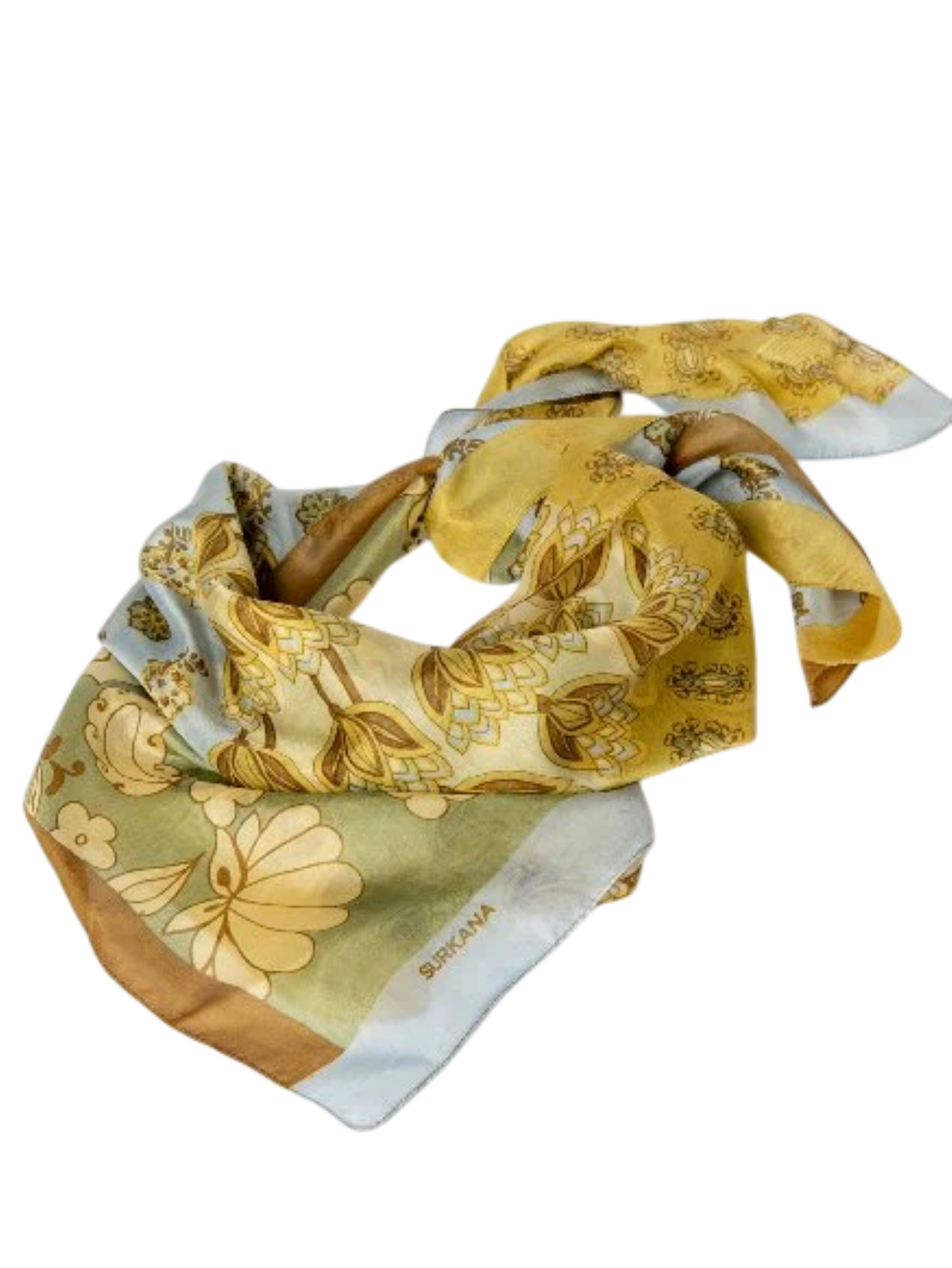 Surkana foulard donna pura seta in fantasia multicolor 36MOSE123 61 SURKANA 