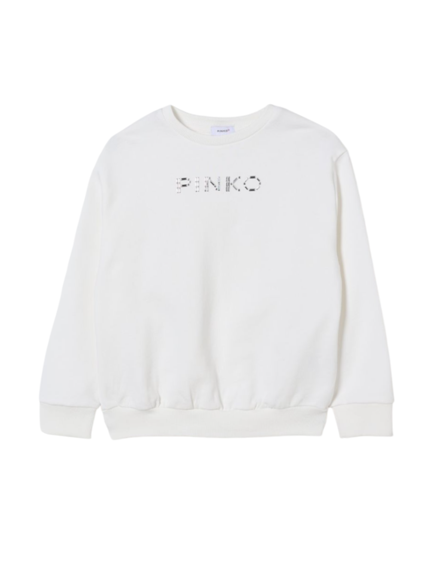Pinko felpa bambina con logo gioiello bianco KFFE011CFE014 D867 PINKO KIDS 