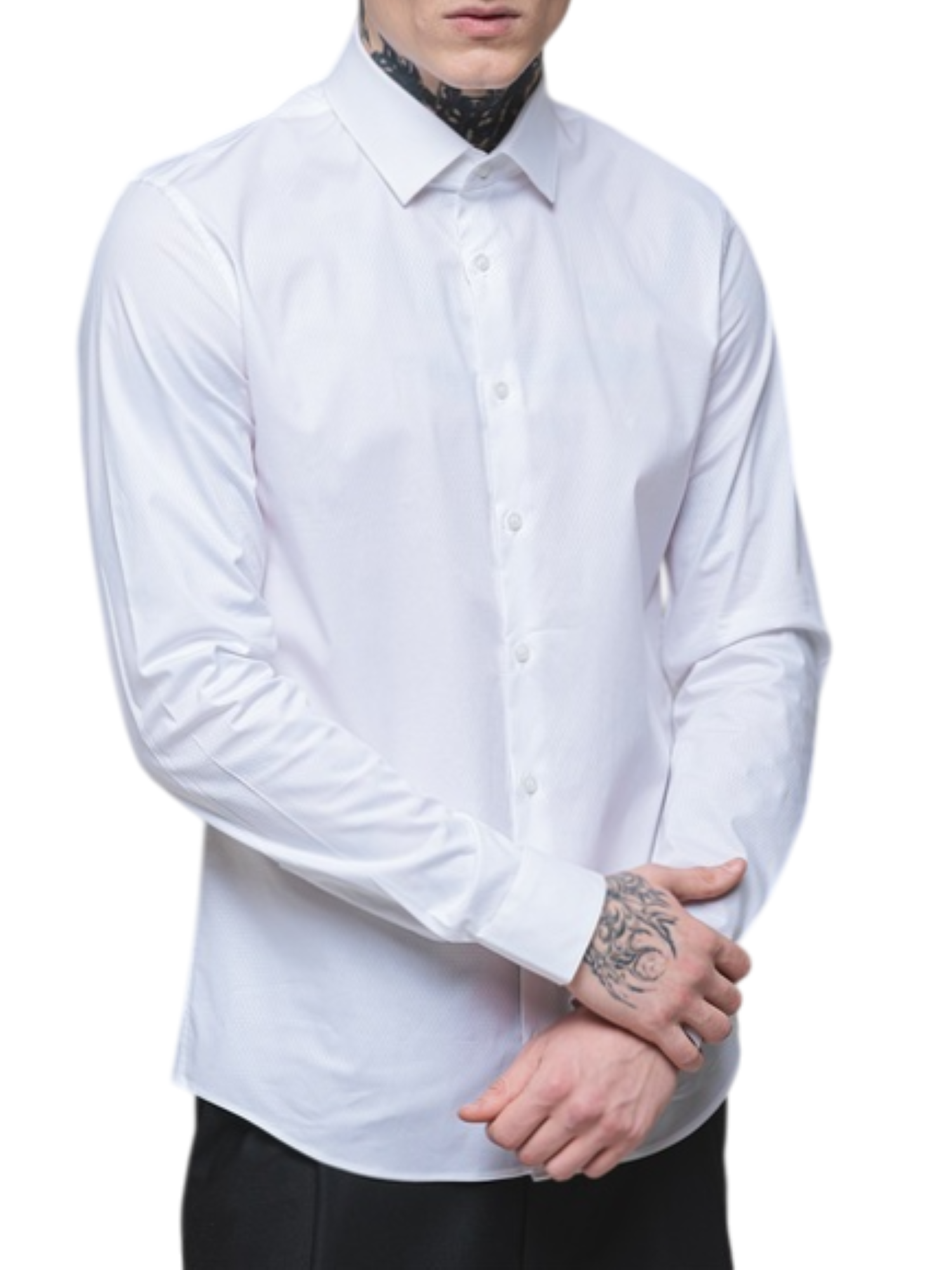 Calvin Klein camicia manica lunga slim fit bianco K10K114357 YAF Calvin Klein 