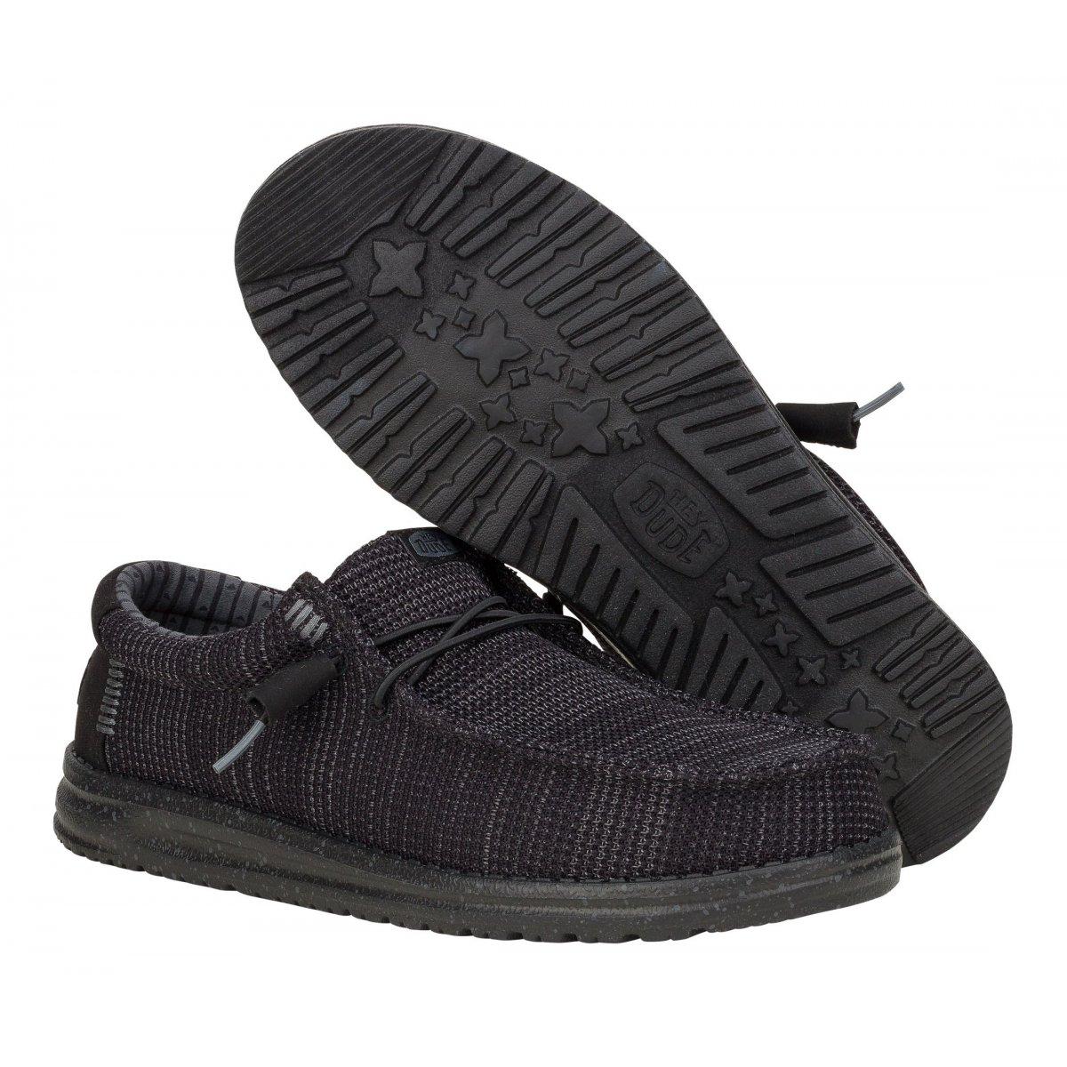 Hey Dude mocassini Wally Stretch Sox in mesh nero 41898 060 HEY DUDE 