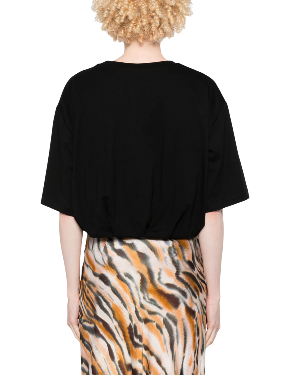 Pinko T-shirt crop manica corta Targa con logo nero 104206-A251 Z99 PINKO 