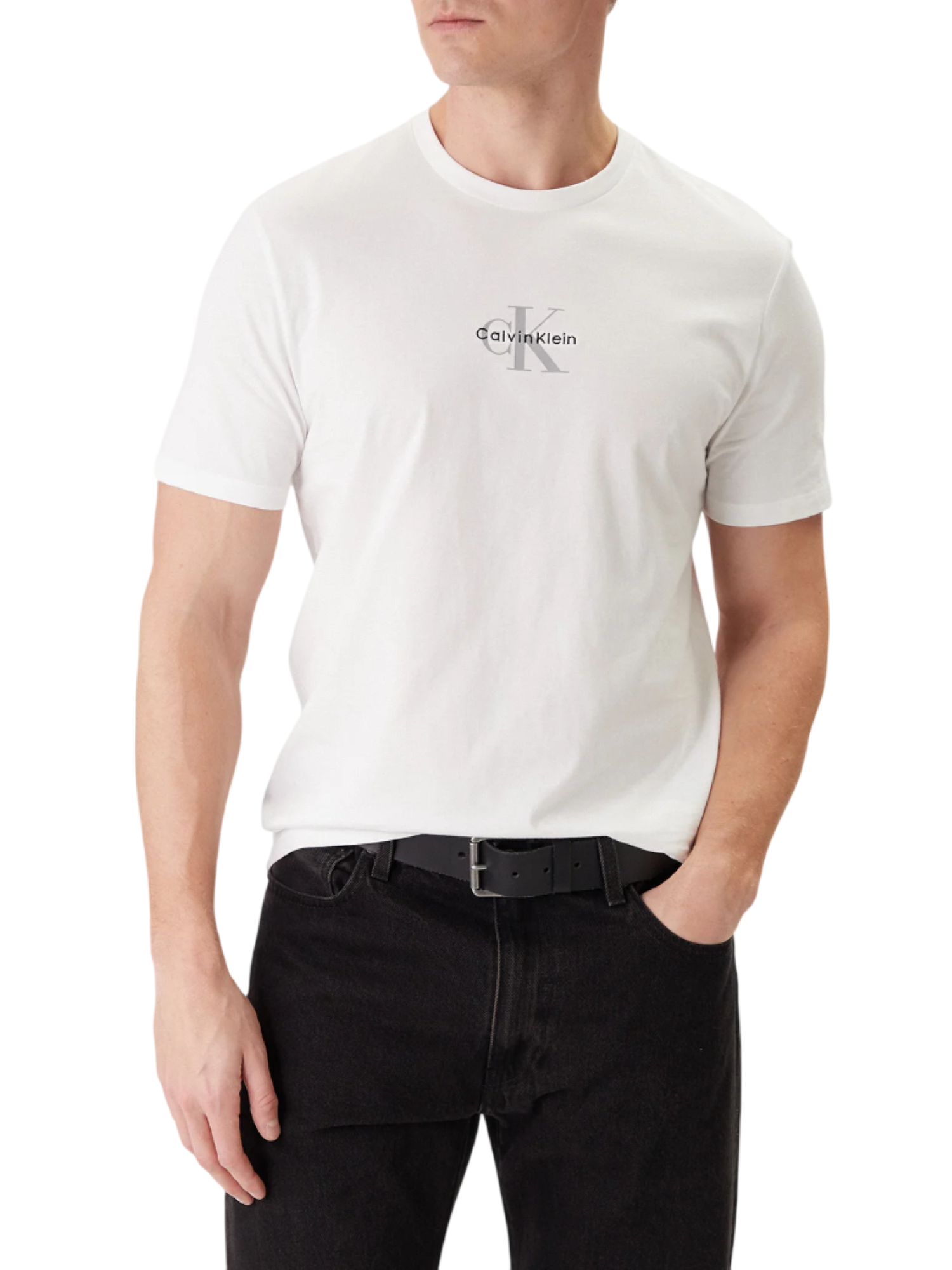 Calvin Klein Jeans T-shirt manica corta con logo uomo bianco LV04RB866G YAF Calvin Klein Jeans 