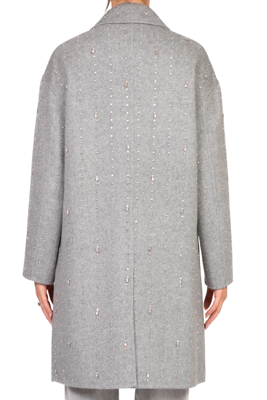 Vicolo cappotto misto lana con strass grigio TF0033 GRIGIO VICOLO 