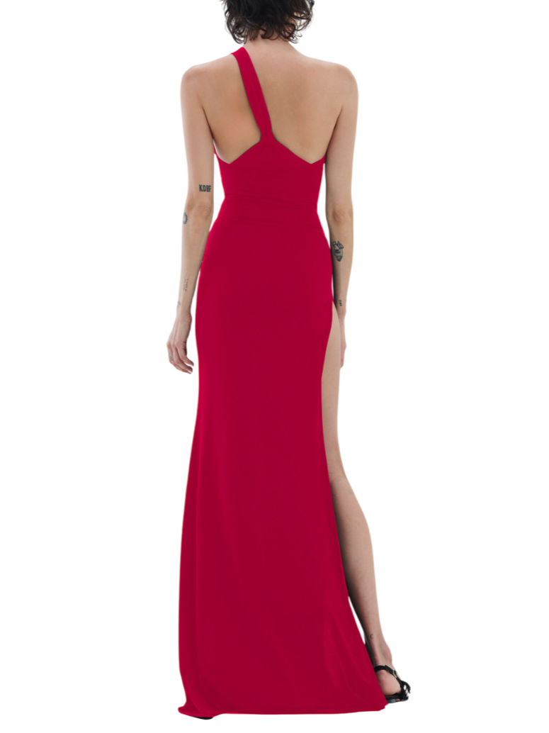 Aniye By abito lungo monospalla Demi fucsia 185787 00696 ANIYE BY 