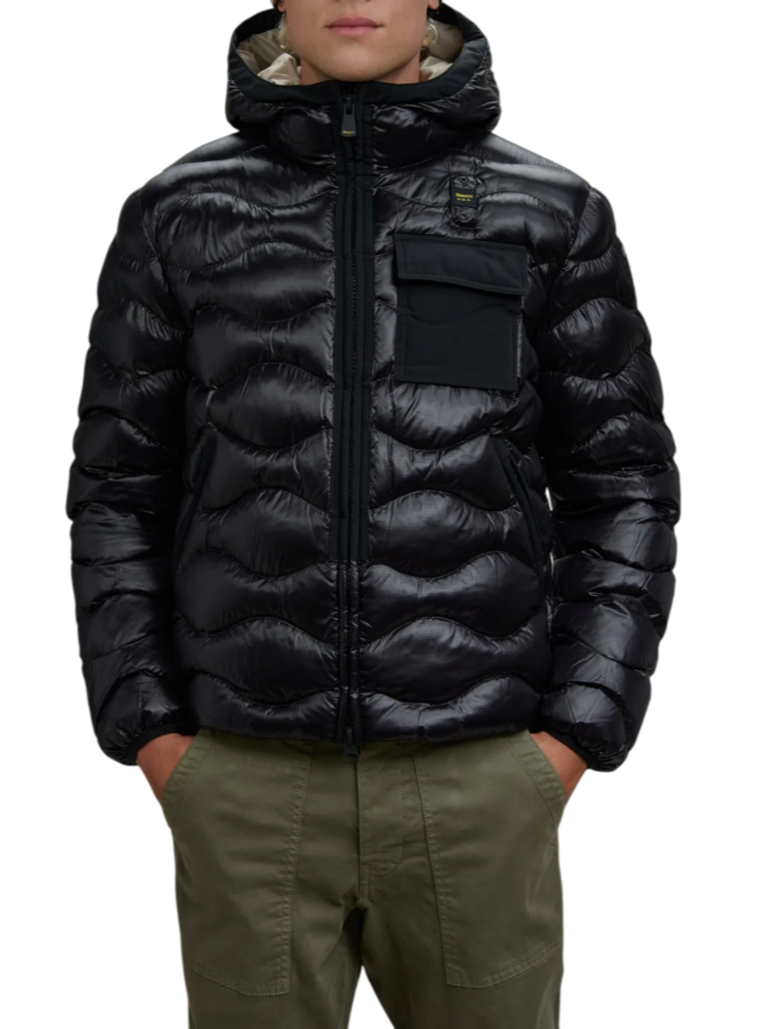 Blauer piumino uomo Bryant con cappuccio nero 25WBLUC02080-005958 999EI BLAUER 