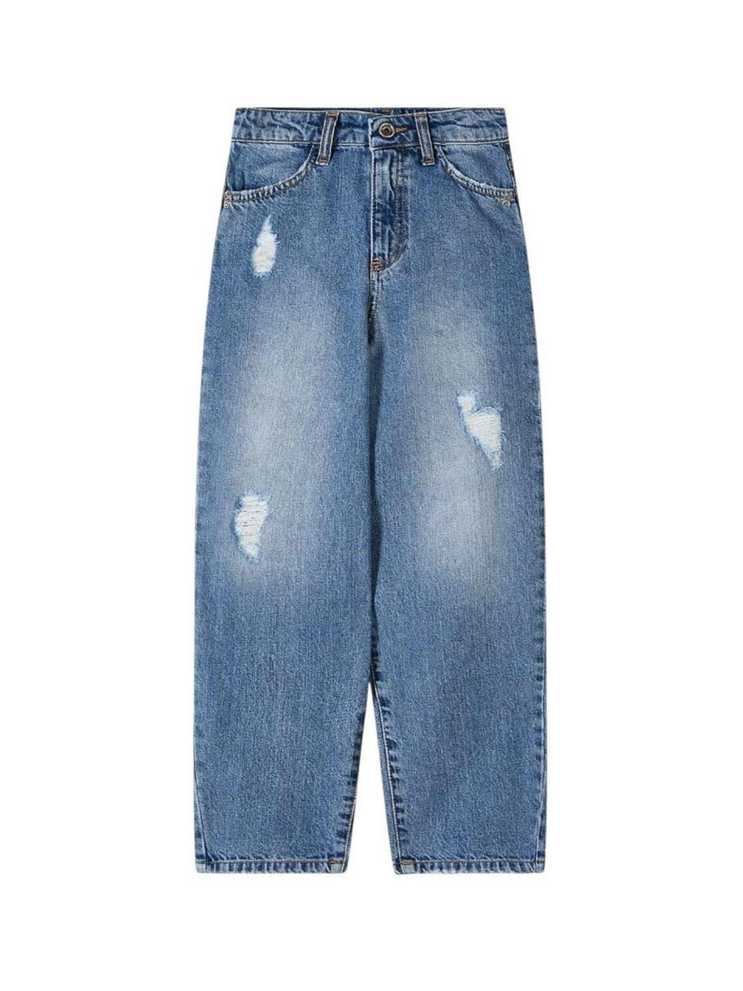 Patrizia Pepe jeans bambina ballon con strappi lavaggio blu 7P0394-D148 CB17 PATRIZIA PEPE 