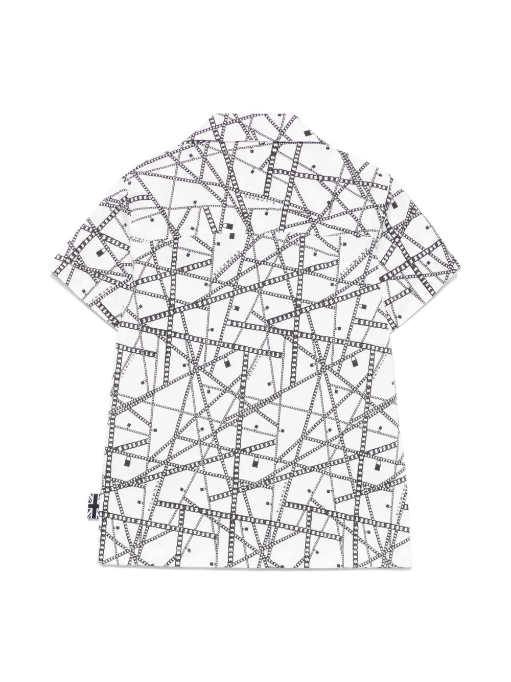 John Richmond camicia manica corta Kovec in fantasia bianco RBP25093CA CHAINS WHITE John RICHMOND 