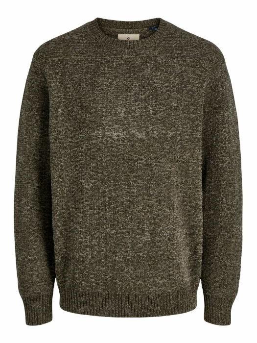 Jack&Jones maglia uomo in ciniglia verde 12282178 STONE GRAY-BLACK OLIVE JACK&JONES 