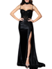 Impero Couture abito da cerimonia con corpetto ricamato nero