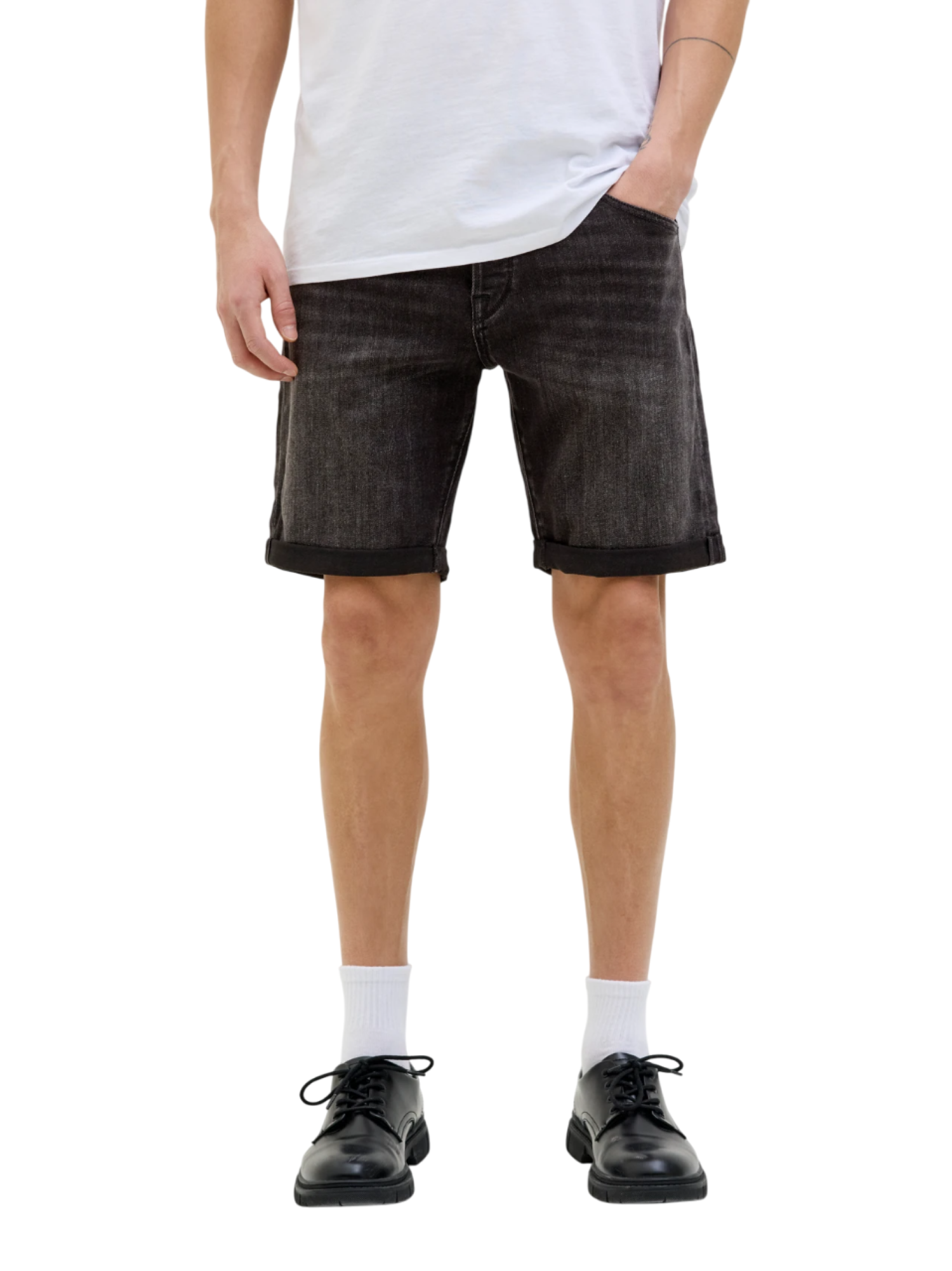 Jack&Jones bermuda in denim stretch lavaggio nero 12269608 AM317 JACK&JONES 