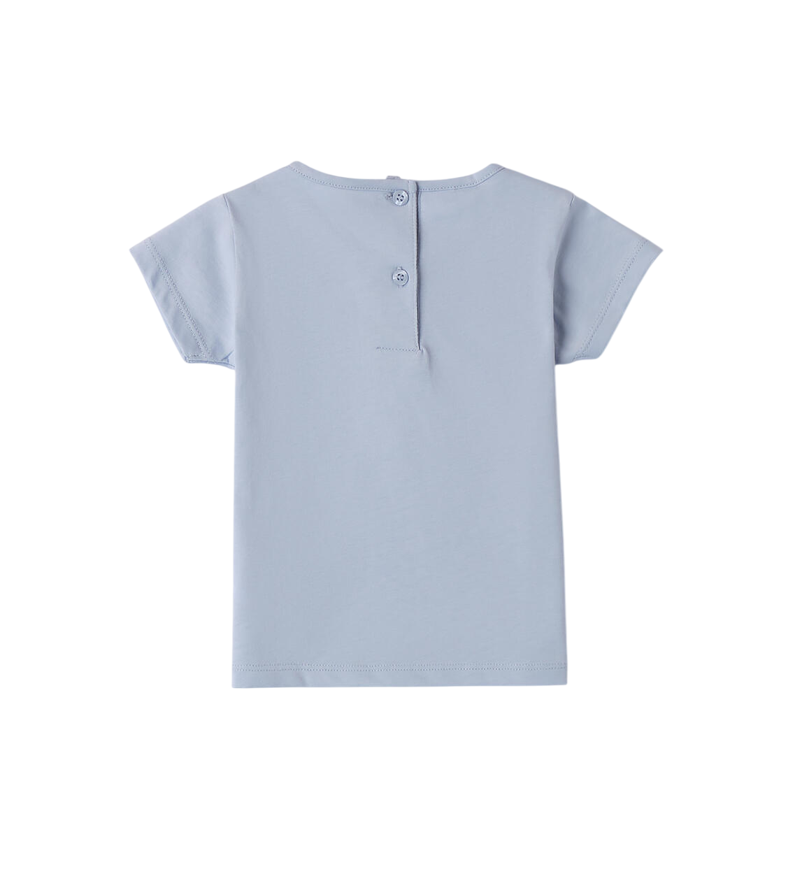 iDo T-shirt manica corta con cuore paillettes blu avio 4B360 3811 iDO 