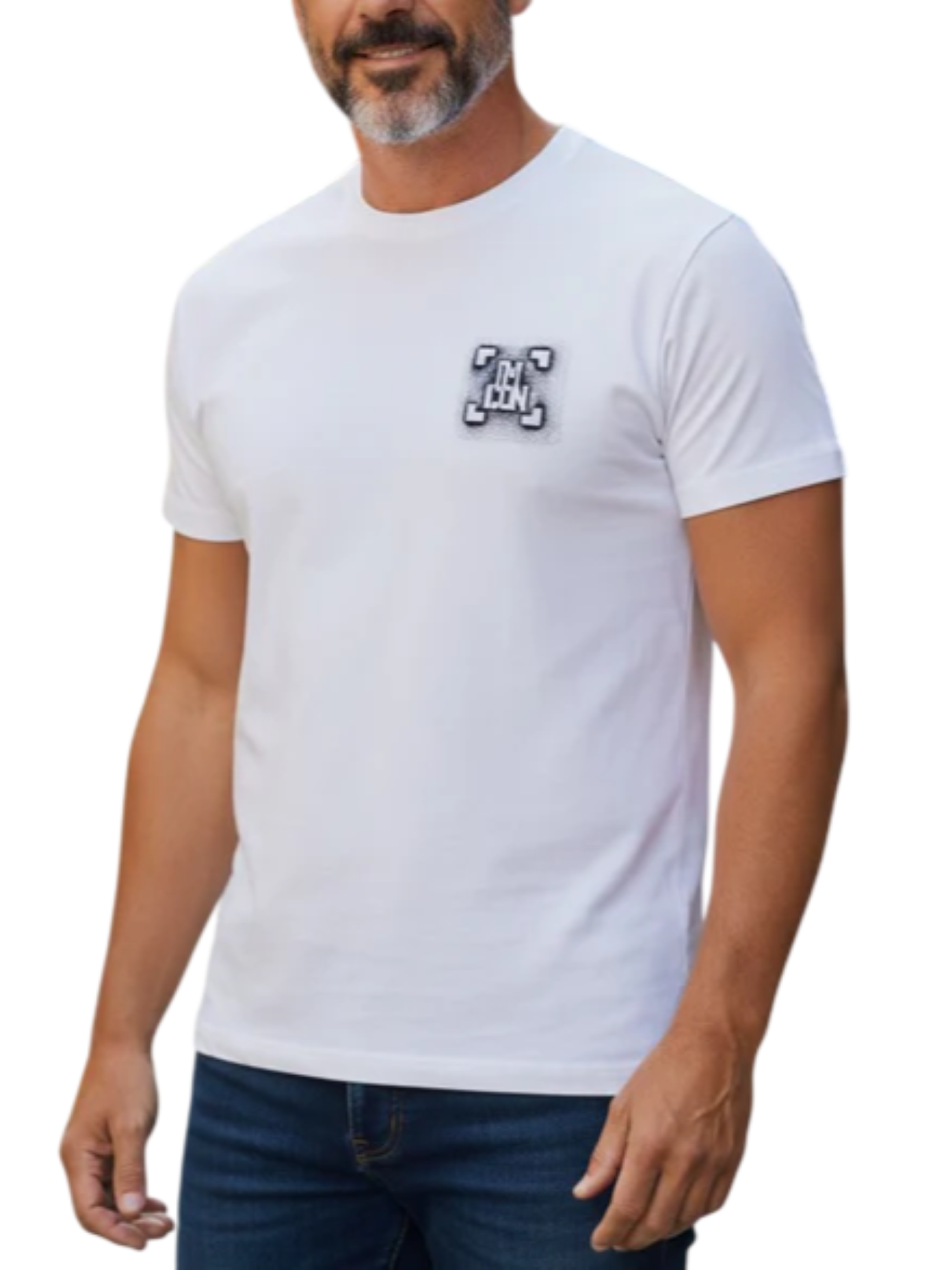 Icon T-shirt manica corta stampa logo bianco IUT013 BIANCO ICON 