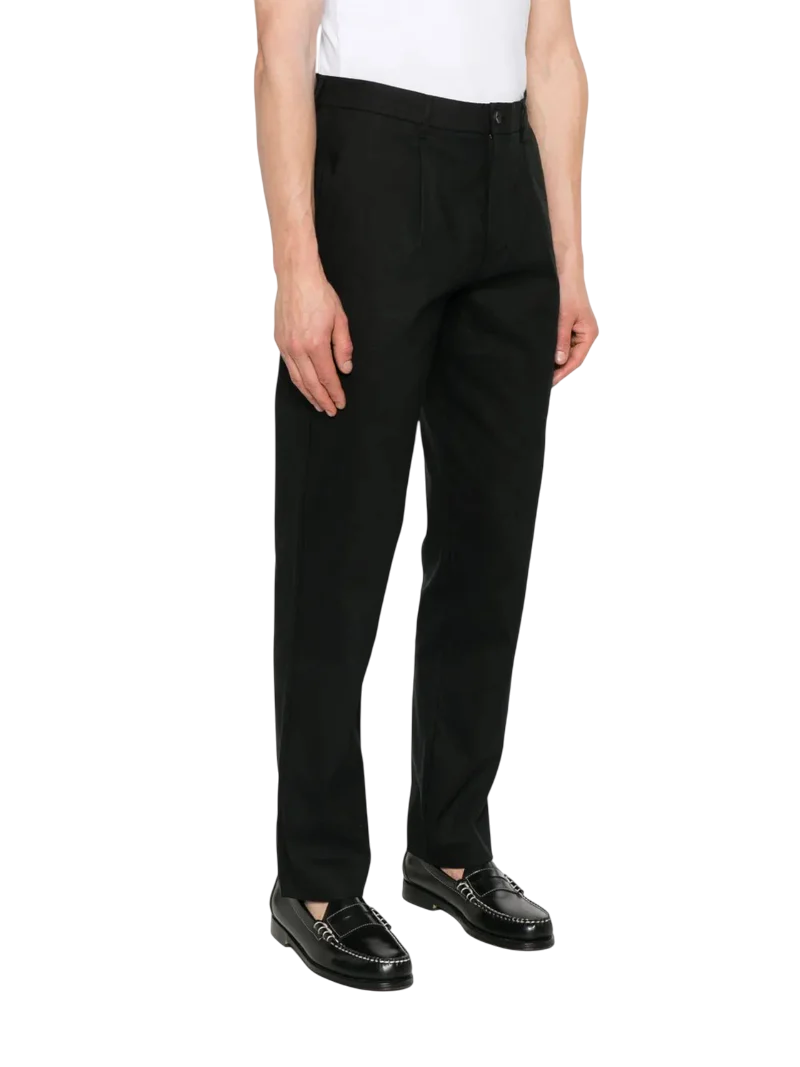 Calvin Klein pantaloni con pinces in misto lino nero K10K114098 BEH Calvin Klein 