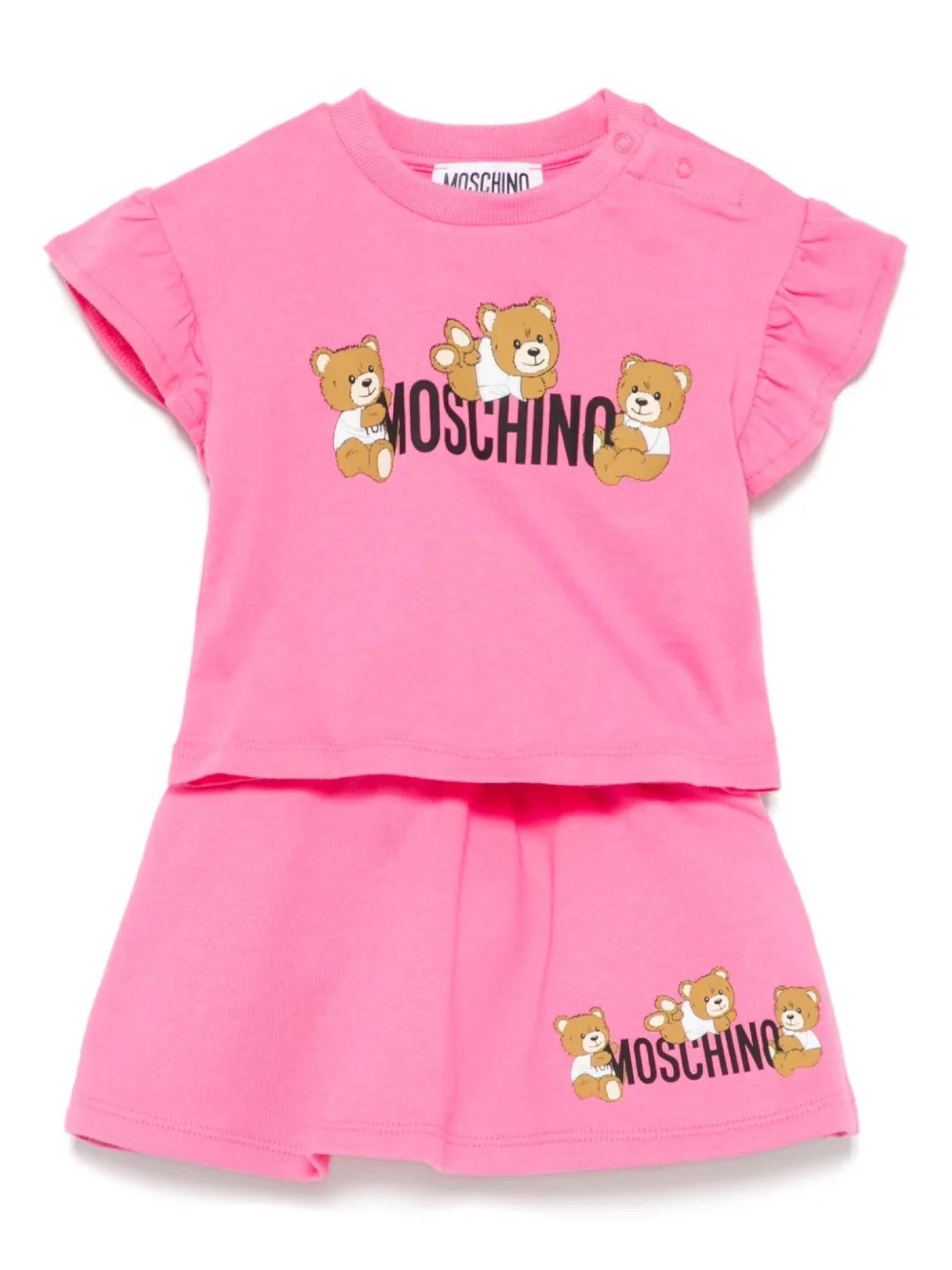 Moschino completo T-shirt e gonna con stampa orsetti Toy fucsia MAG01G-LCA19 50533 MOSCHINO 