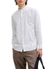 Jack&Jones camicia alla coreana misto lino bianco