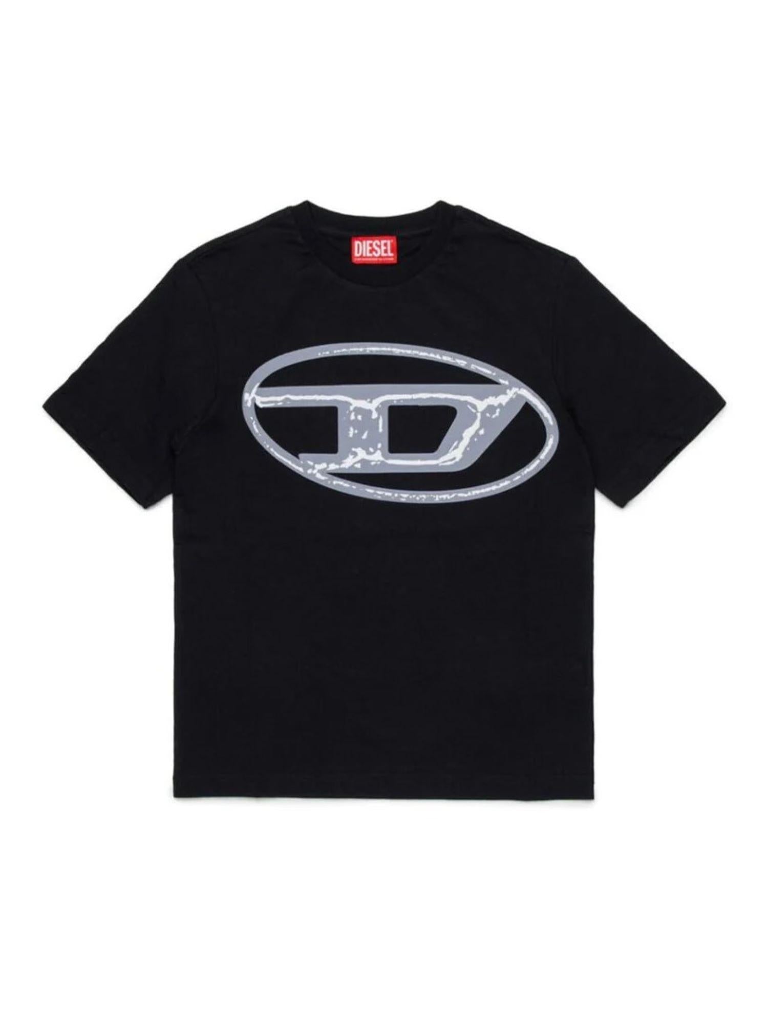 Diesel T-shirt manica corta con logo nero J02477-KYAUN K900 DIESEL 