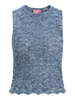 Jjxx top in maglia crochet blu