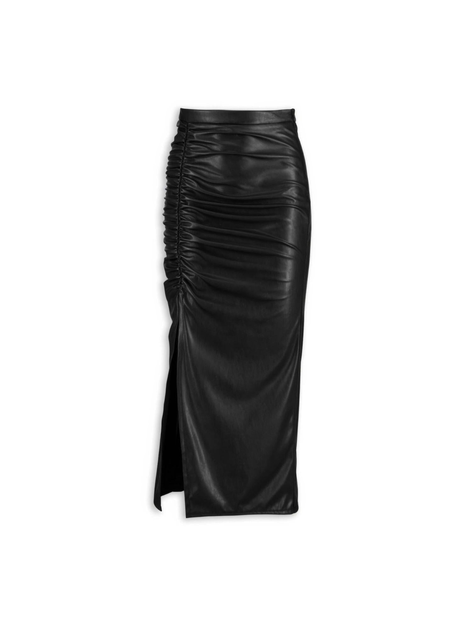 Aniye By gonna midi in ecopelle drappeggiata nero 181375 00336 ANIYE BY 