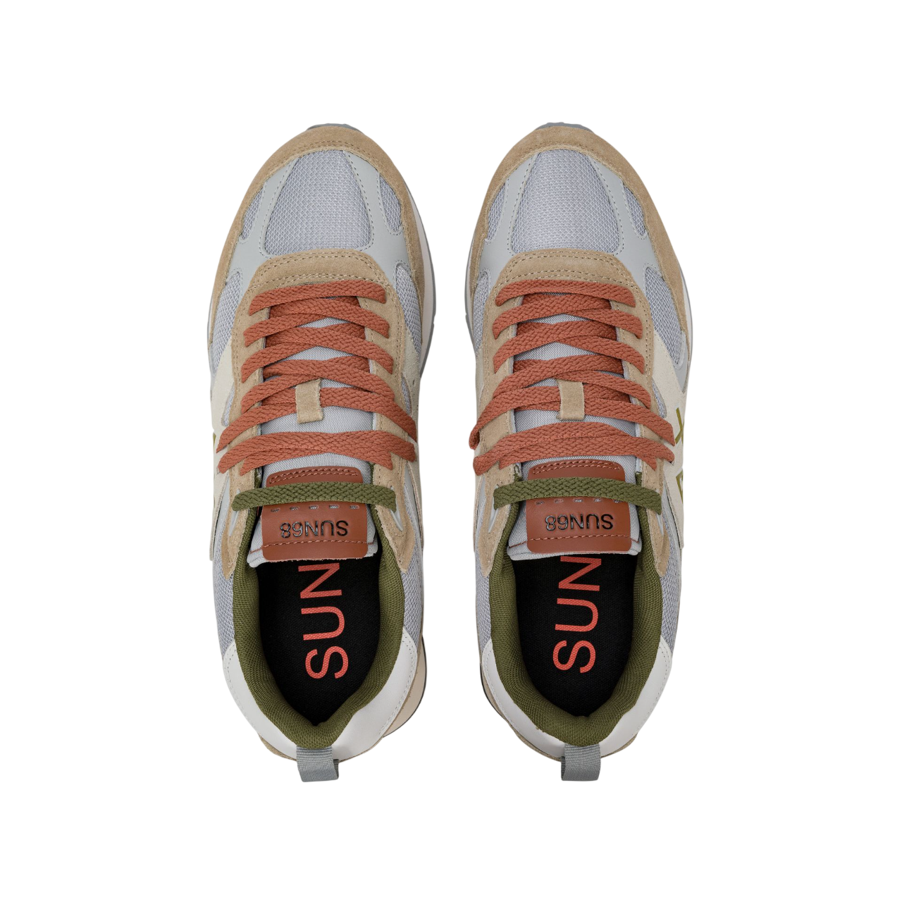 Sun68 sneakers uomo Jaki Outdoor in suede e mesh beige marrone Z36118 BEIGE SUN68 