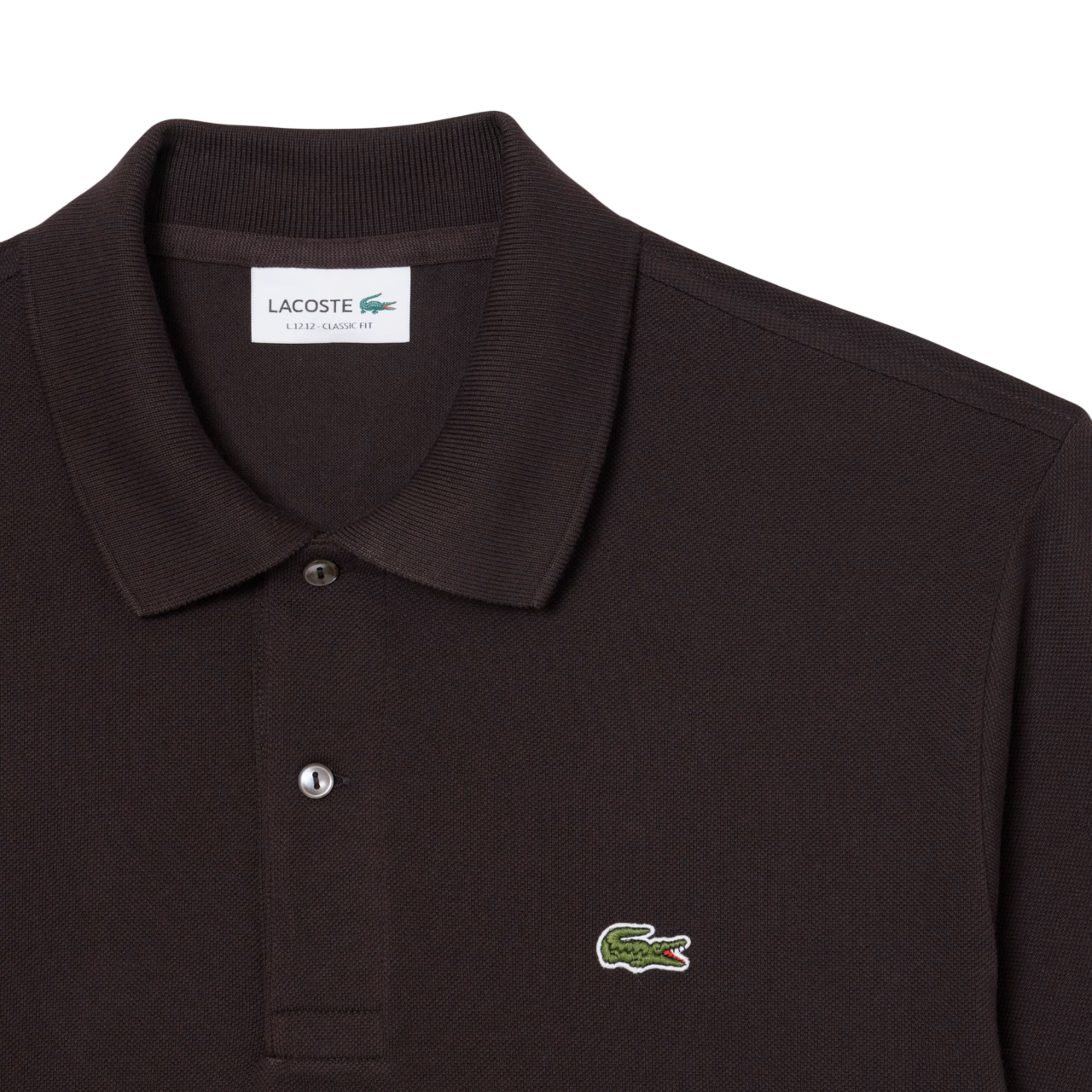 Lacoste polo manica corta 12.12 in piquè marrone 1212 3LA LACOSTE 