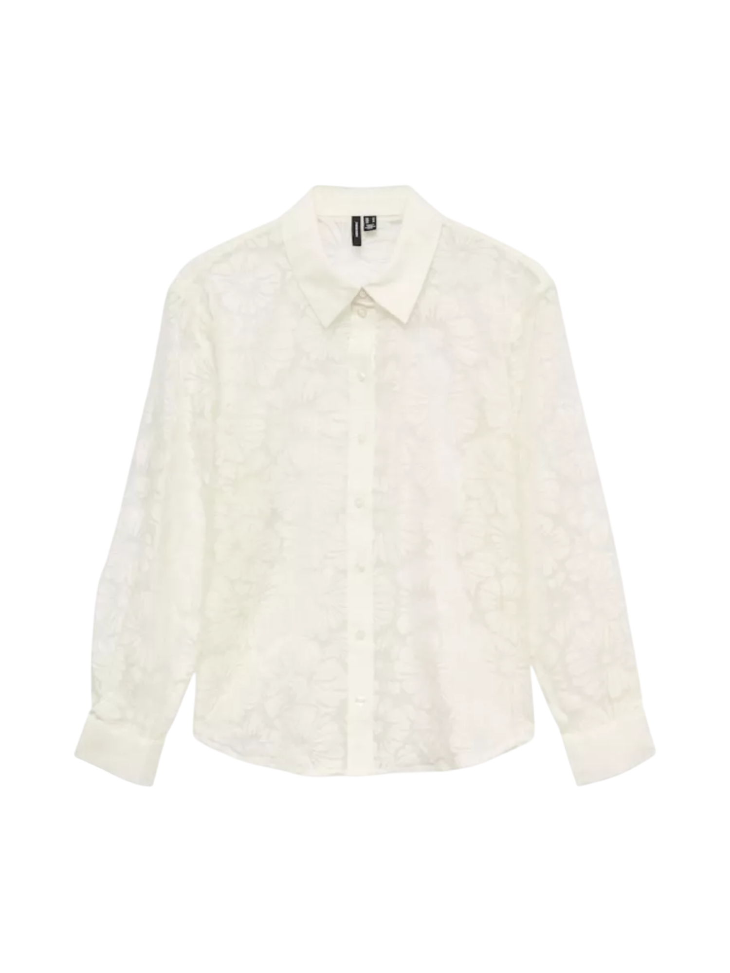 Vero Moda camicia donna in organza trama floreale panna 10340599 CLOUD DANCER VERO MODA 