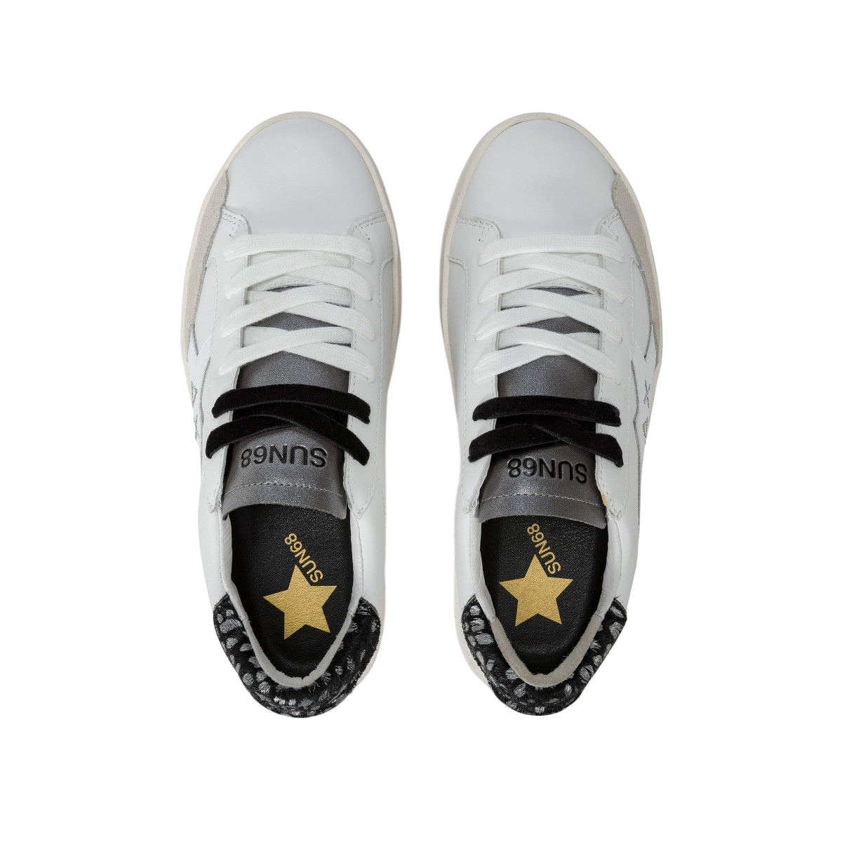 Sun68 sneakers in pelle Big Katy bianco argento Z44223 BIANCO-ARGENTO SUN68 