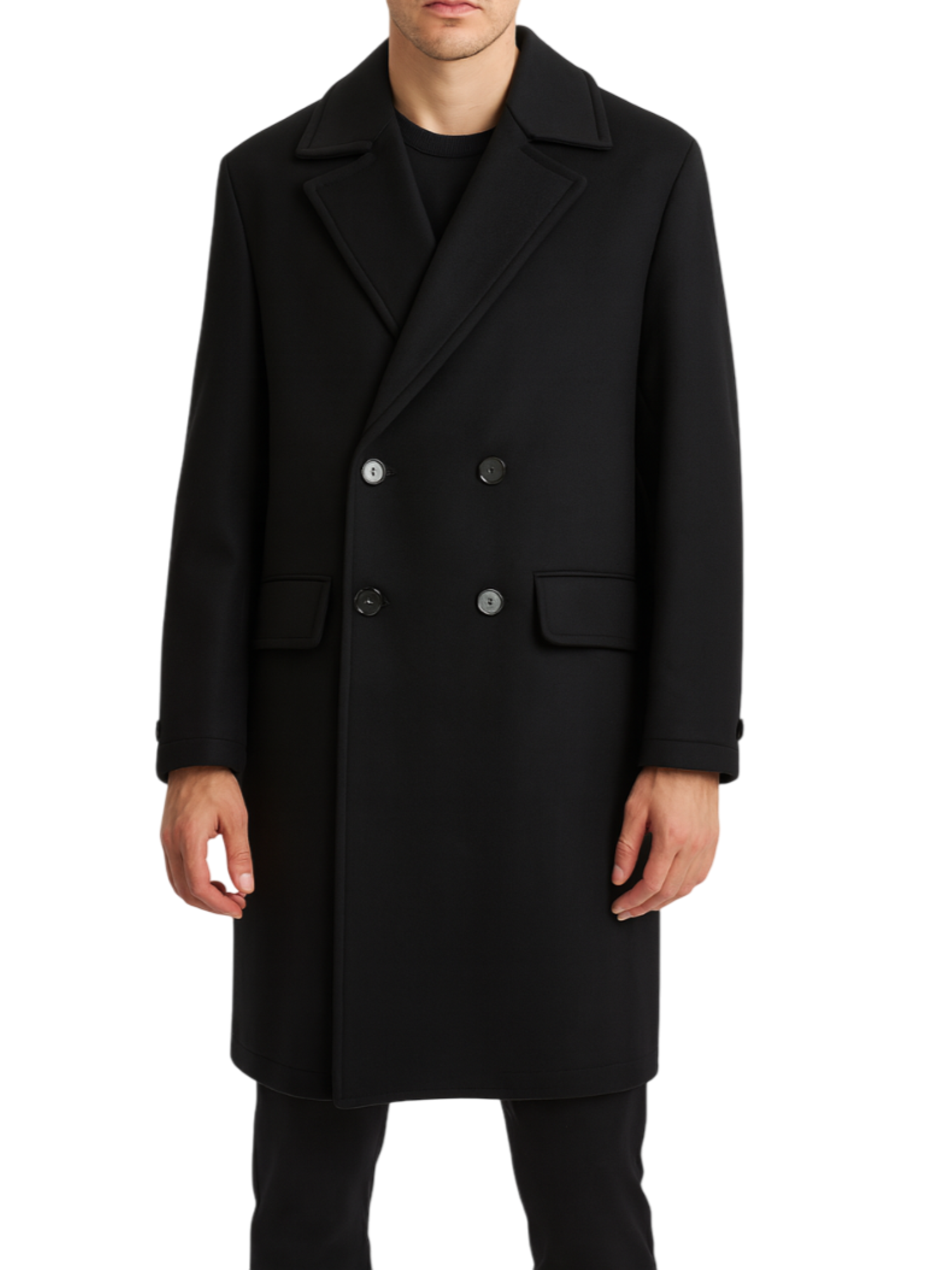 Alta Tensione cappotto uomo doppiopetto Sonda nero 4191-SONDA NERO ALTA TENSIONE 