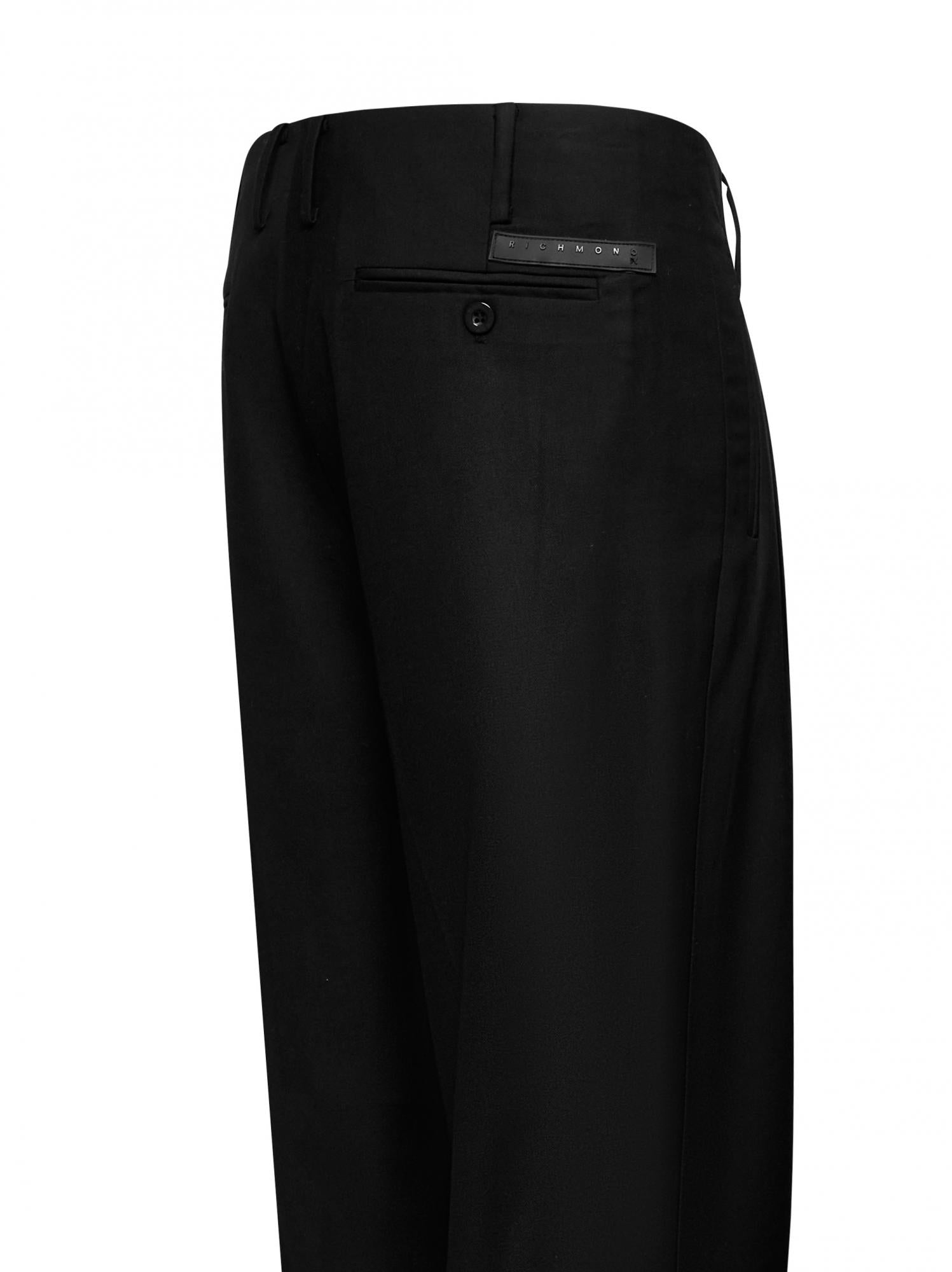 John Richmond pantaloni uomo Puntarenas con pinces nero UMA25317PA BLACK John RICHMOND 