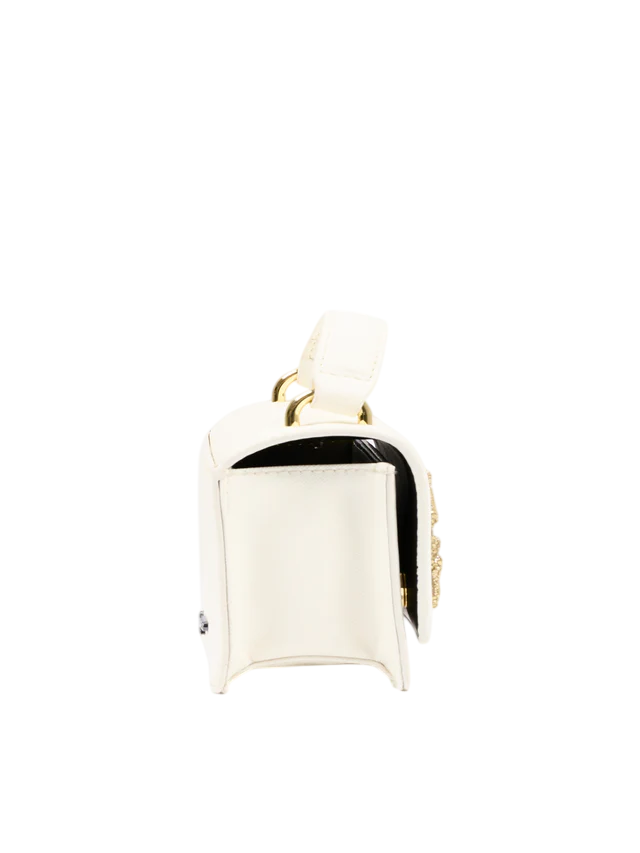 Karl Lagerfeld borsa in ecopelle saffiano con logo gioiello panna Z31212 ECRU KARL LAGERFELD KIDS 
