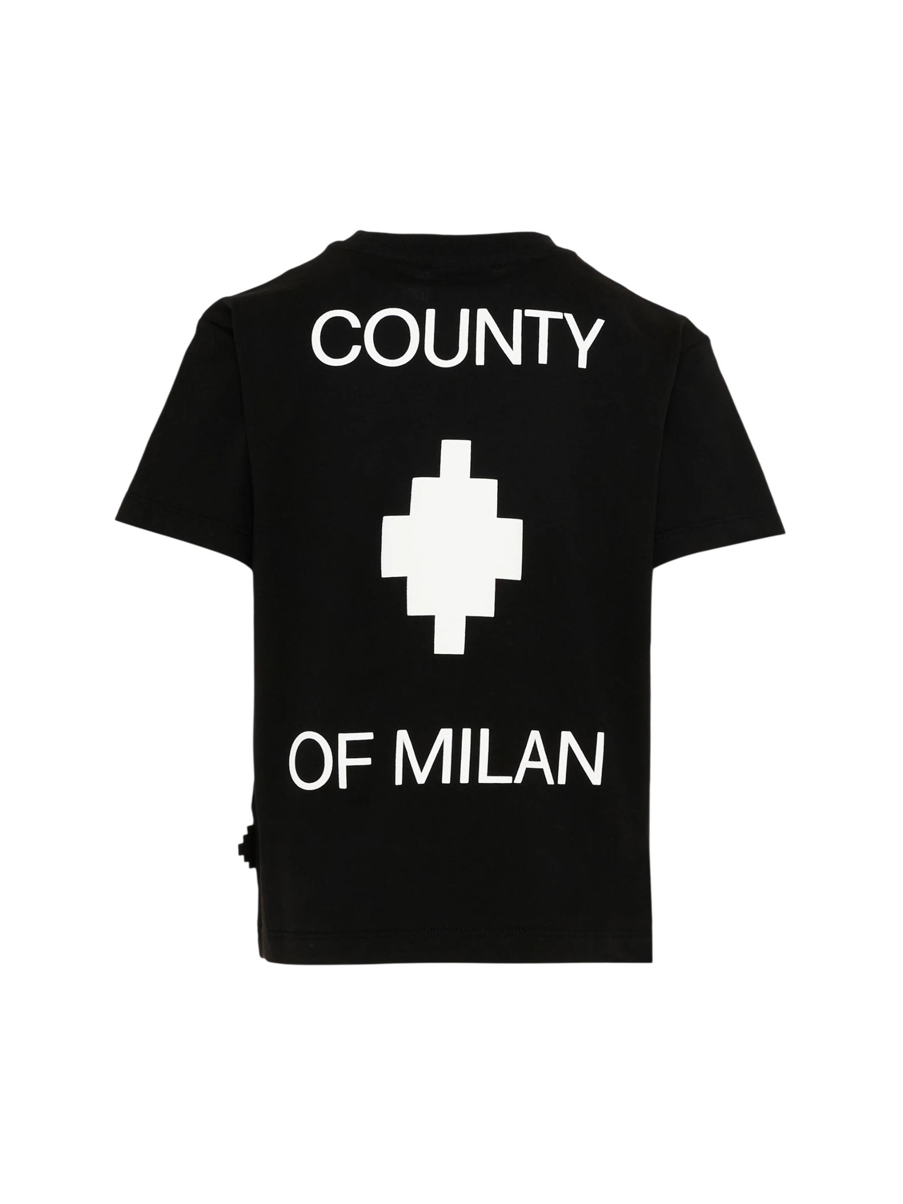 County of Milan T-shirt bambino manica corta stampa iconica nero S6CMJBTH008 110 COUNTY OF MILAN KIDS 