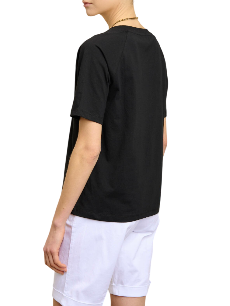 Blauer T-shirt Havey manica corta con logo borchiato nero 25SBLDH02386-007144 999 BLAUER 