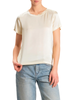 Vicolo T-shirt donna in raso manica corta ecrù