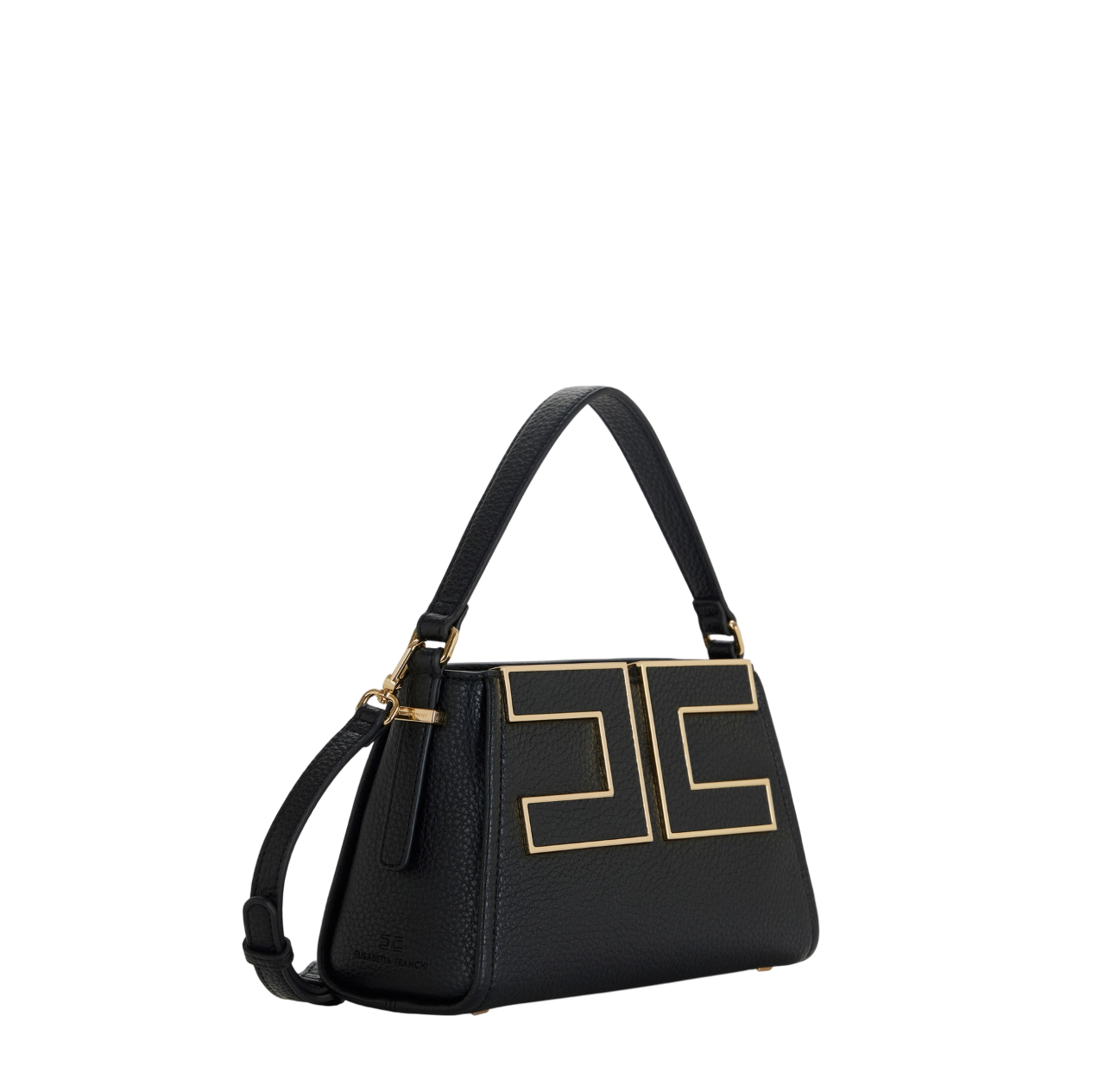 Elisabetta Franchi borsa in ecopelle con logo nero BS36A56E2 110 ELISABETTA FRANCHI 