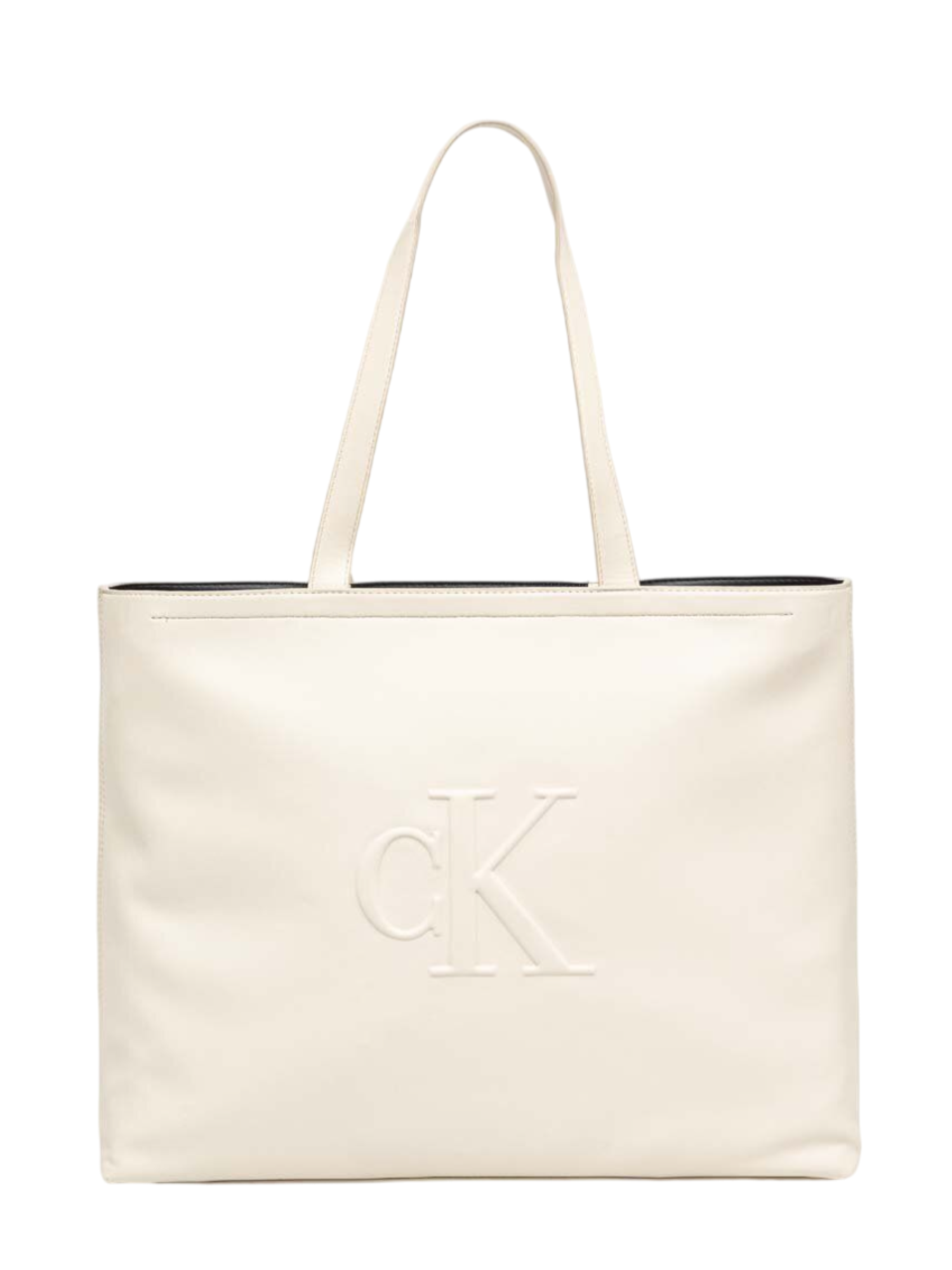 Calvin Klein Jeans borsa a spalla con logo Sculpted avorio