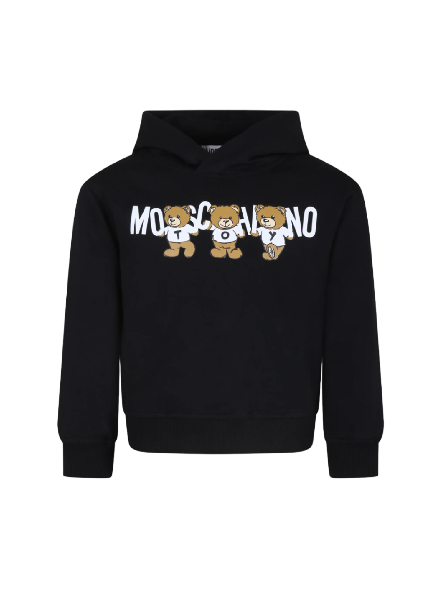 Moschino felpa con cappuccio stampa orsetti Toy nero