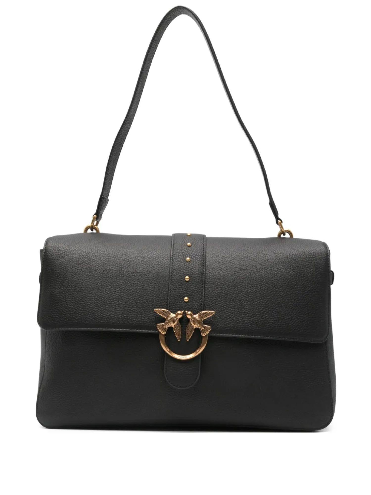 Pinko borsa Love One Extra Slouchy in pelle nero 105067-A2OX Z99Q PINKO 