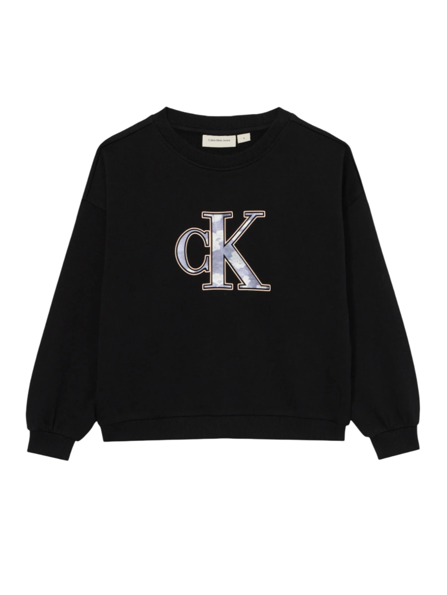 Calvin Klein Jeans felpa bambina con logo monogram nero IG0IG02970 BEH Calvin Klein Jeans 
