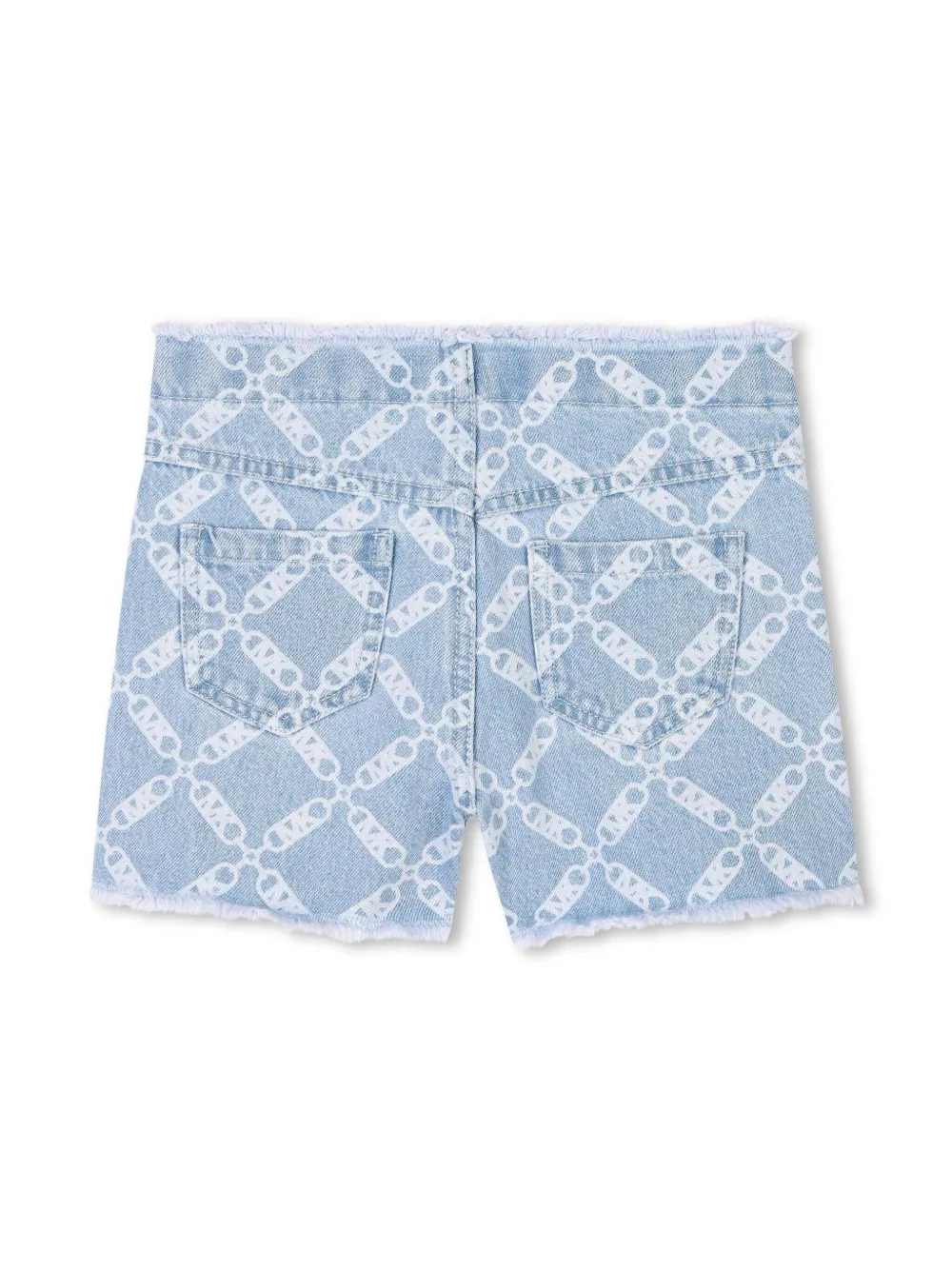 Michael Kors shorts in denim con stampa logata lavaggio blu R30336 DENIM SCURO MICHAEL KORS 