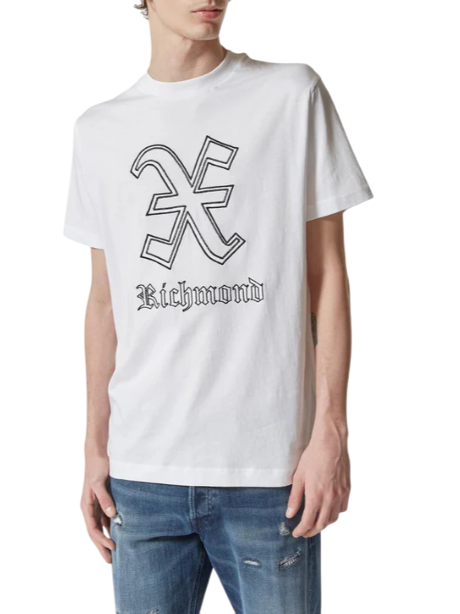 John Richmond T-shirt manica corta Nesti bianco UMP25300TS WHITE John RICHMOND 