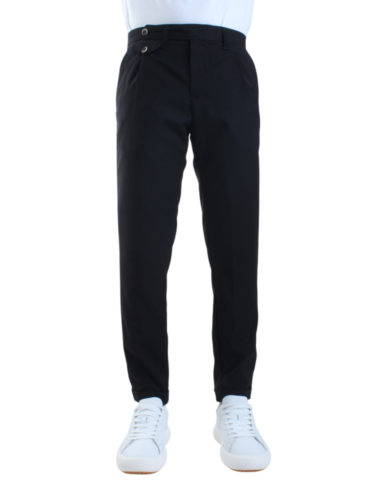 Rar pantaloni Fellini con pinces nero FELLINI-225004 NERO RAR 
