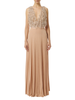 Elisabetta Franchi abito elegante Red Carpet in tulle e jersey rosa cipria