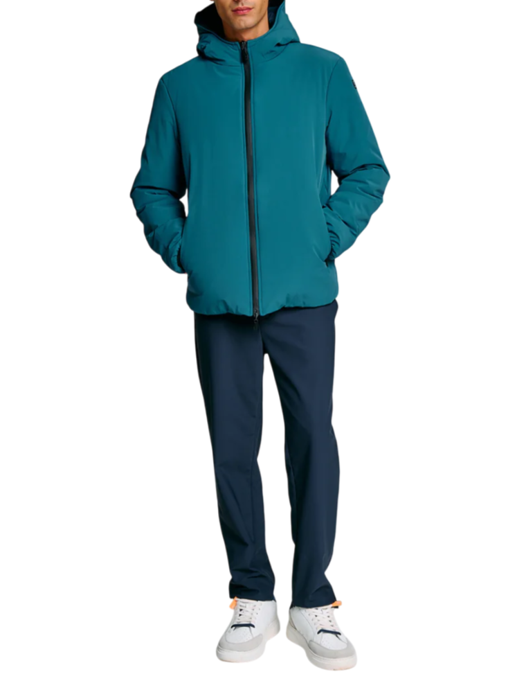 Suns giubbino imbottito reversibile con cappuccio petrolio blu GBS63021U PETROL-DARK BLUE SUNS 
