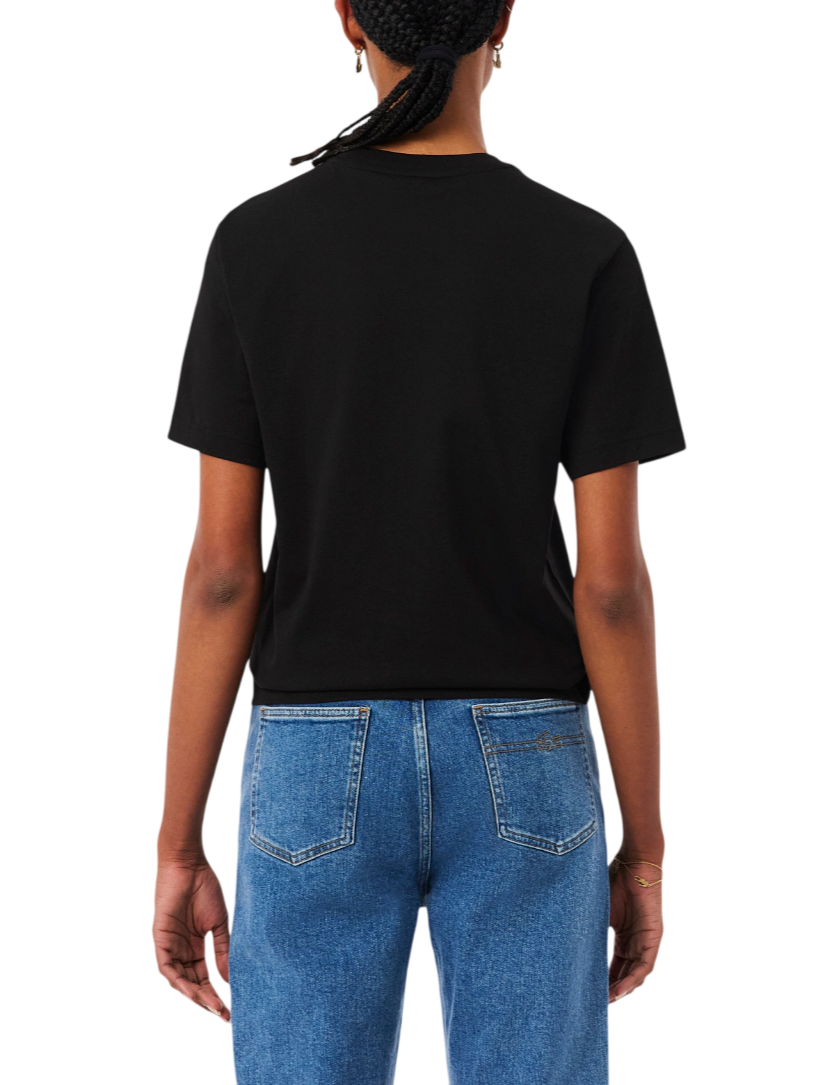 Lacoste T-shirt manica corta donna in jersey nero TF7215 031 LACOSTE 