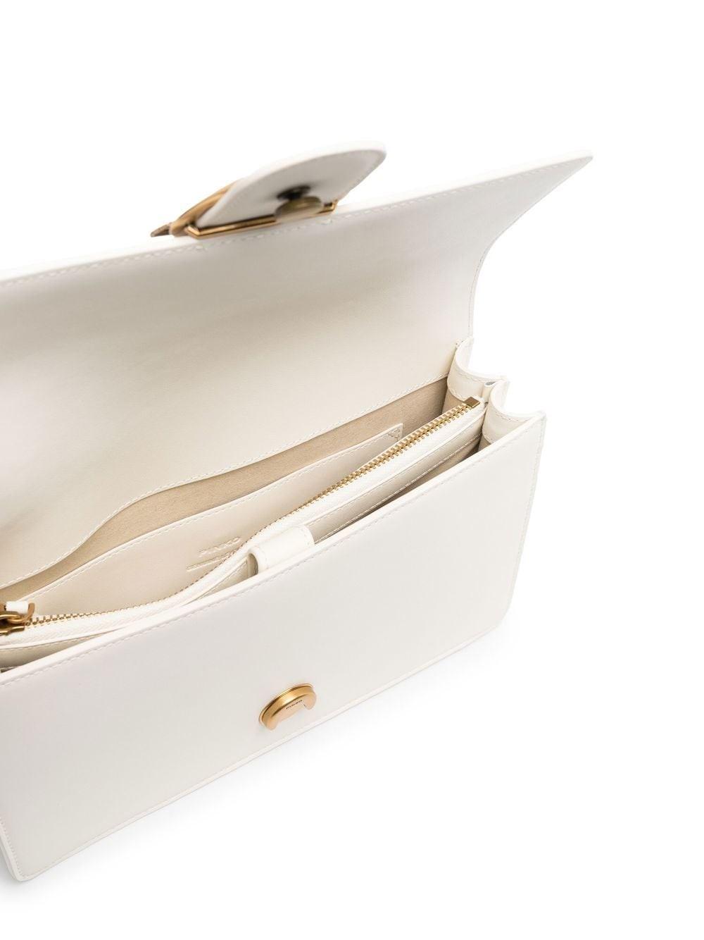 Pinko borsa a tracolla Love Bag One Classic in pelle bianco oro 100053-A0F1 Z14Q PINKO 