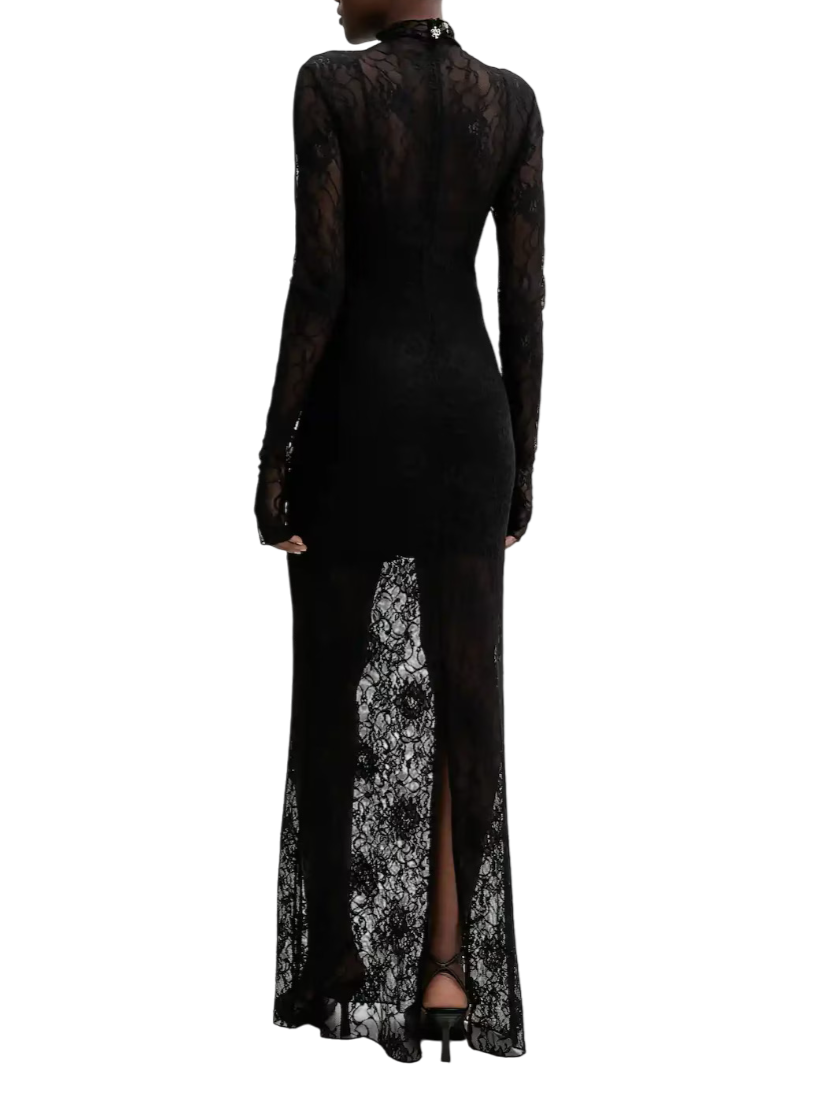 Aniye By abito lungo in pizzo Odette nero 181521 00336 ANIYE BY 