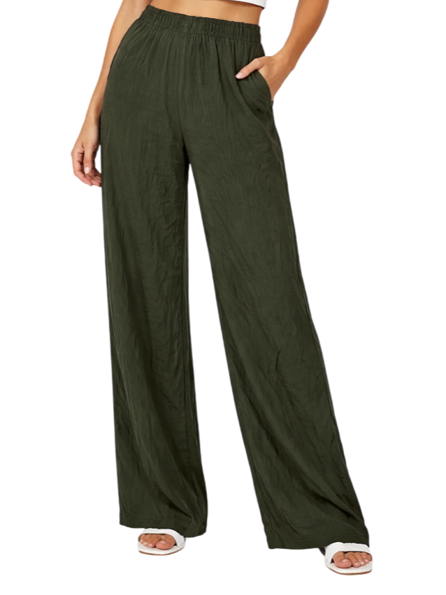 Sandro Ferrone pantaloni gamba larga effetto crinkle verde militare S23XBFBAJA MILITARE Sandro FERRONE 